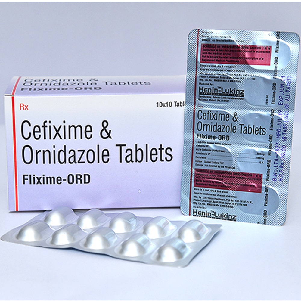 CEFIXIME 200MG, ORNIDAZOLE 500MG